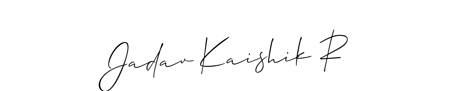 Once you've used our free online signature maker to create your best signature Allison_Script style, it's time to enjoy all of the benefits that Jadav Kaishik R name signing documents. Jadav Kaishik R signature style 2 images and pictures png
