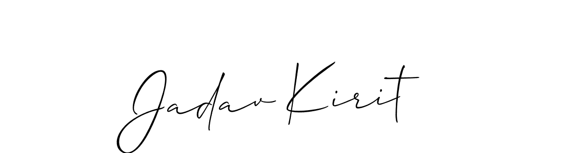 It looks lik you need a new signature style for name Jadav Kirit. Design unique handwritten (Allison_Script) signature with our free signature maker in just a few clicks. Jadav Kirit signature style 2 images and pictures png