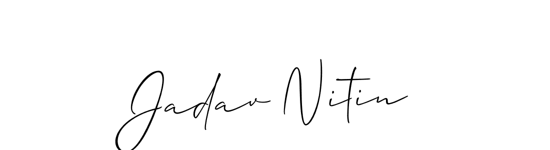 How to Draw Jadav Nitin signature style? Allison_Script is a latest design signature styles for name Jadav Nitin. Jadav Nitin signature style 2 images and pictures png