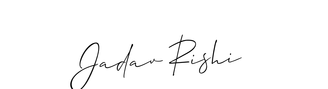 Create a beautiful signature design for name Jadav Rishi. With this signature (Allison_Script) fonts, you can make a handwritten signature for free. Jadav Rishi signature style 2 images and pictures png