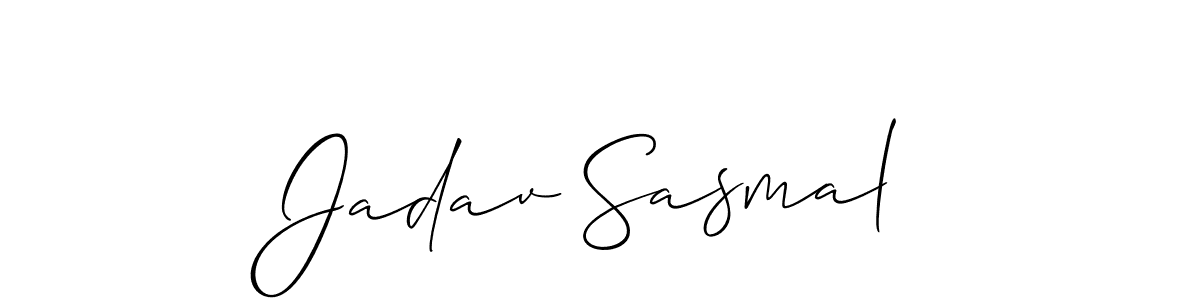 Also You can easily find your signature by using the search form. We will create Jadav Sasmal name handwritten signature images for you free of cost using Allison_Script sign style. Jadav Sasmal signature style 2 images and pictures png