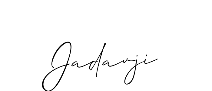 How to make Jadavji name signature. Use Allison_Script style for creating short signs online. This is the latest handwritten sign. Jadavji signature style 2 images and pictures png