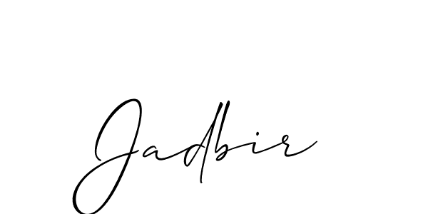Design your own signature with our free online signature maker. With this signature software, you can create a handwritten (Allison_Script) signature for name Jadbir. Jadbir signature style 2 images and pictures png