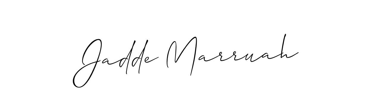 How to make Jadde Marruah name signature. Use Allison_Script style for creating short signs online. This is the latest handwritten sign. Jadde Marruah signature style 2 images and pictures png