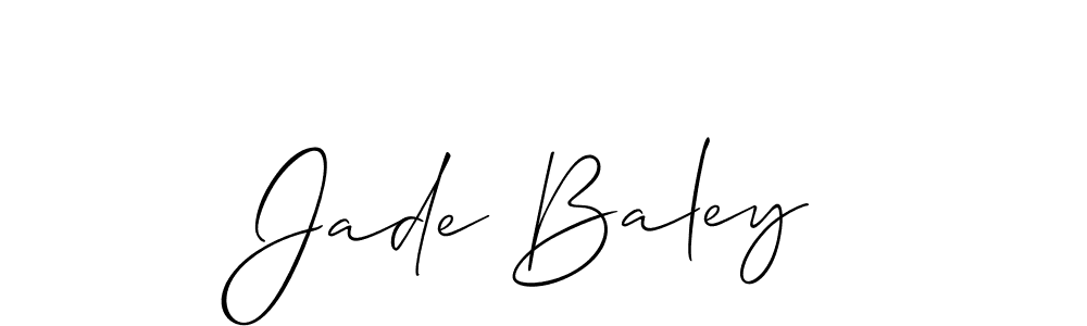 Similarly Allison_Script is the best handwritten signature design. Signature creator online .You can use it as an online autograph creator for name Jade Baley. Jade Baley signature style 2 images and pictures png