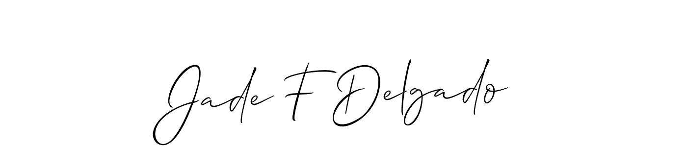 Make a beautiful signature design for name Jade F Delgado. Use this online signature maker to create a handwritten signature for free. Jade F Delgado signature style 2 images and pictures png