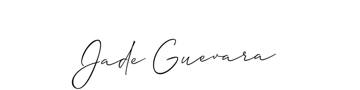 How to make Jade Guevara signature? Allison_Script is a professional autograph style. Create handwritten signature for Jade Guevara name. Jade Guevara signature style 2 images and pictures png