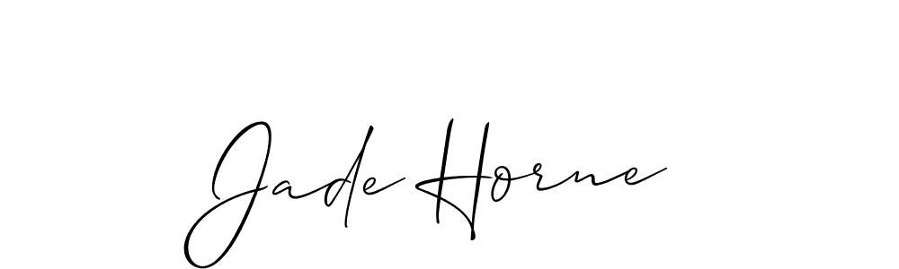 How to make Jade Horne name signature. Use Allison_Script style for creating short signs online. This is the latest handwritten sign. Jade Horne signature style 2 images and pictures png