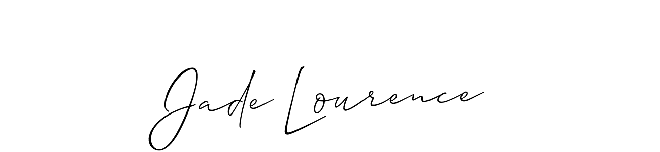 It looks lik you need a new signature style for name Jade Lourence. Design unique handwritten (Allison_Script) signature with our free signature maker in just a few clicks. Jade Lourence signature style 2 images and pictures png