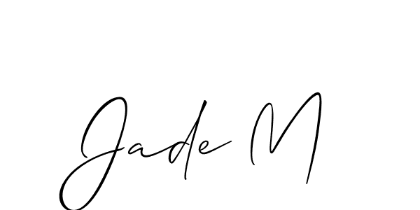 How to make Jade M signature? Allison_Script is a professional autograph style. Create handwritten signature for Jade M name. Jade M signature style 2 images and pictures png