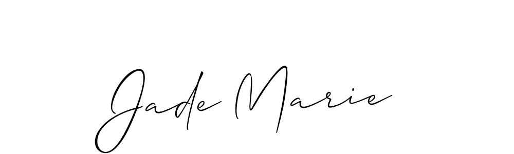 Also You can easily find your signature by using the search form. We will create Jade Marie name handwritten signature images for you free of cost using Allison_Script sign style. Jade Marie signature style 2 images and pictures png