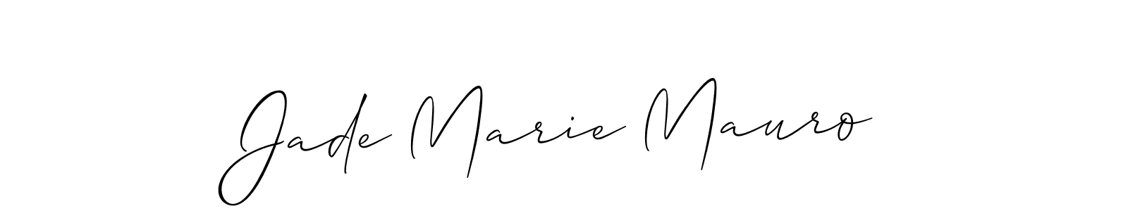 Create a beautiful signature design for name Jade Marie Mauro. With this signature (Allison_Script) fonts, you can make a handwritten signature for free. Jade Marie Mauro signature style 2 images and pictures png