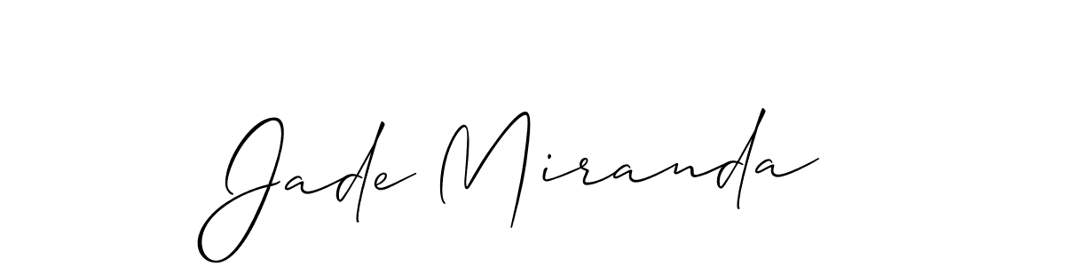 Also You can easily find your signature by using the search form. We will create Jade Miranda name handwritten signature images for you free of cost using Allison_Script sign style. Jade Miranda signature style 2 images and pictures png