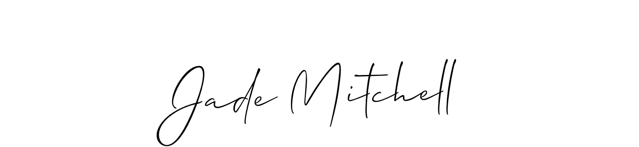 if you are searching for the best signature style for your name Jade Mitchell. so please give up your signature search. here we have designed multiple signature styles  using Allison_Script. Jade Mitchell signature style 2 images and pictures png