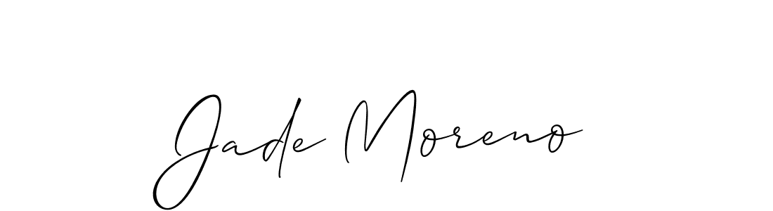 if you are searching for the best signature style for your name Jade Moreno. so please give up your signature search. here we have designed multiple signature styles  using Allison_Script. Jade Moreno signature style 2 images and pictures png