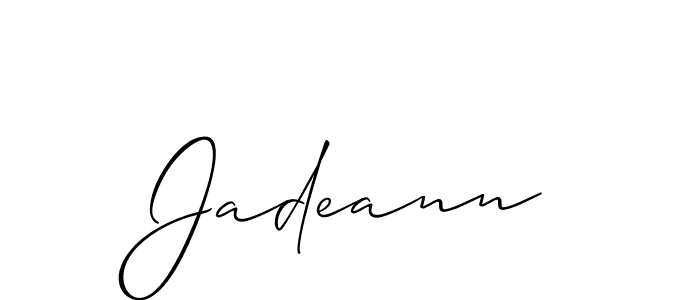 Also we have Jadeann name is the best signature style. Create professional handwritten signature collection using Allison_Script autograph style. Jadeann signature style 2 images and pictures png