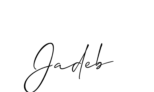 Similarly Allison_Script is the best handwritten signature design. Signature creator online .You can use it as an online autograph creator for name Jadeb. Jadeb signature style 2 images and pictures png