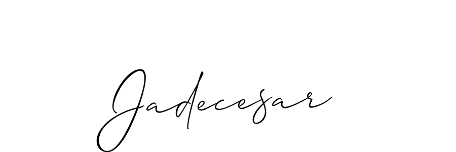 It looks lik you need a new signature style for name Jadecesar. Design unique handwritten (Allison_Script) signature with our free signature maker in just a few clicks. Jadecesar signature style 2 images and pictures png