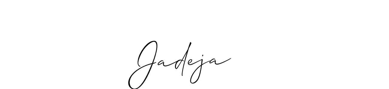 if you are searching for the best signature style for your name Jadeja ⚜️. so please give up your signature search. here we have designed multiple signature styles  using Allison_Script. Jadeja ⚜️ signature style 2 images and pictures png