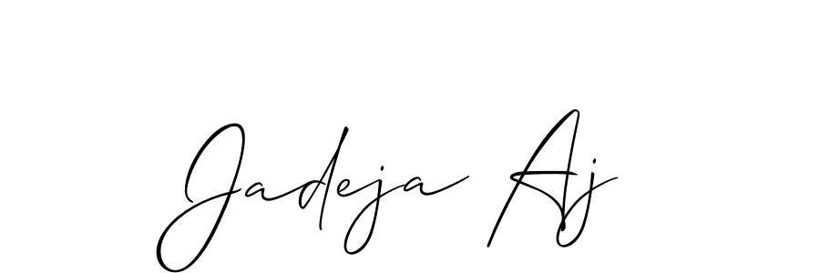 Jadeja Aj stylish signature style. Best Handwritten Sign (Allison_Script) for my name. Handwritten Signature Collection Ideas for my name Jadeja Aj. Jadeja Aj signature style 2 images and pictures png