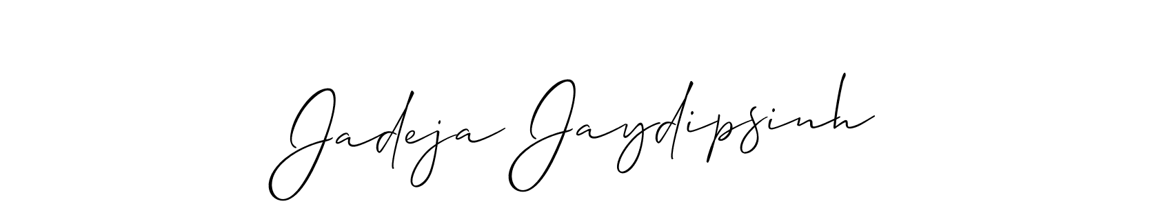 Design your own signature with our free online signature maker. With this signature software, you can create a handwritten (Allison_Script) signature for name Jadeja Jaydipsinh. Jadeja Jaydipsinh signature style 2 images and pictures png