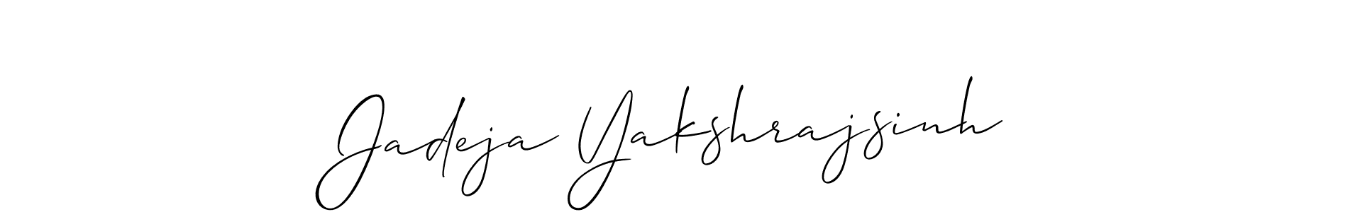 Use a signature maker to create a handwritten signature online. With this signature software, you can design (Allison_Script) your own signature for name Jadeja Yakshrajsinh. Jadeja Yakshrajsinh signature style 2 images and pictures png
