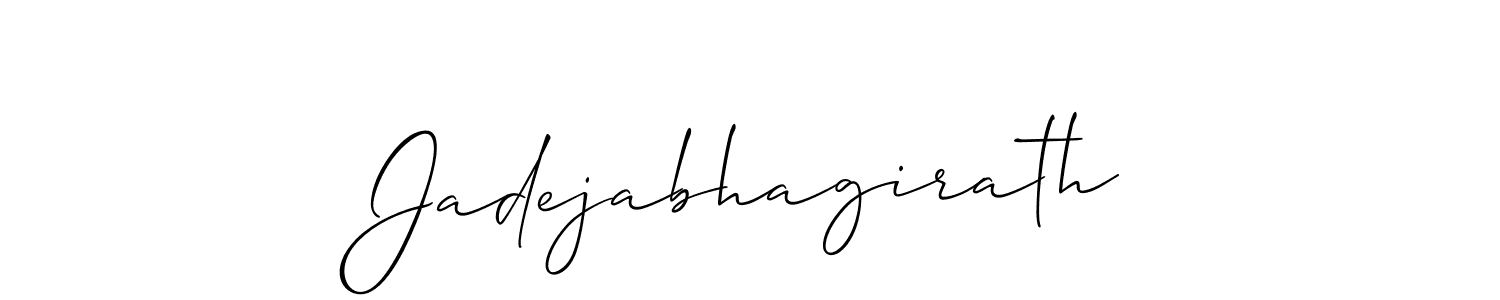 if you are searching for the best signature style for your name Jadejabhagirath. so please give up your signature search. here we have designed multiple signature styles  using Allison_Script. Jadejabhagirath signature style 2 images and pictures png