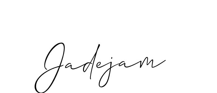 Use a signature maker to create a handwritten signature online. With this signature software, you can design (Allison_Script) your own signature for name Jadejam. Jadejam signature style 2 images and pictures png