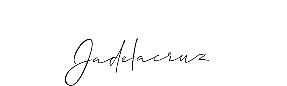 Best and Professional Signature Style for Jadelacruz. Allison_Script Best Signature Style Collection. Jadelacruz signature style 2 images and pictures png
