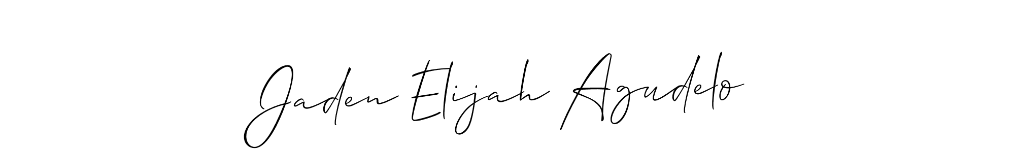 Similarly Allison_Script is the best handwritten signature design. Signature creator online .You can use it as an online autograph creator for name Jaden Elijah Agudelo. Jaden Elijah Agudelo signature style 2 images and pictures png