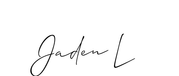 How to make Jaden L signature? Allison_Script is a professional autograph style. Create handwritten signature for Jaden L name. Jaden L signature style 2 images and pictures png