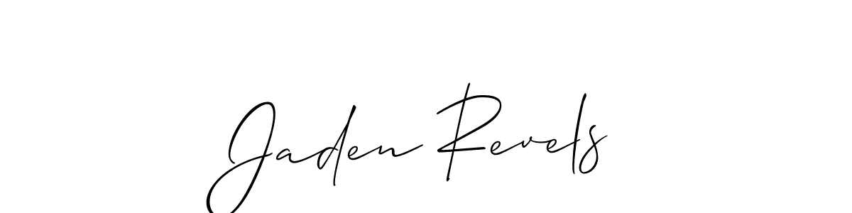 if you are searching for the best signature style for your name Jaden Revels. so please give up your signature search. here we have designed multiple signature styles  using Allison_Script. Jaden Revels signature style 2 images and pictures png