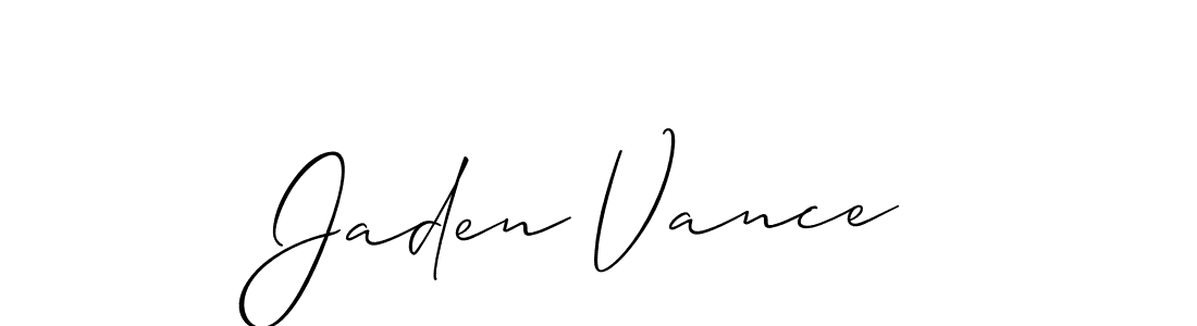 Jaden Vance stylish signature style. Best Handwritten Sign (Allison_Script) for my name. Handwritten Signature Collection Ideas for my name Jaden Vance. Jaden Vance signature style 2 images and pictures png