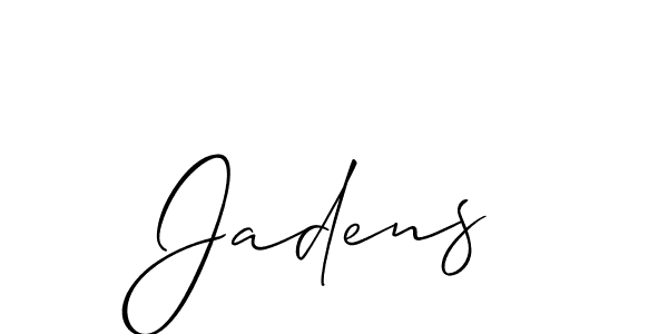 Design your own signature with our free online signature maker. With this signature software, you can create a handwritten (Allison_Script) signature for name Jadens. Jadens signature style 2 images and pictures png