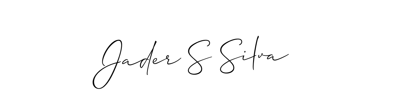 Design your own signature with our free online signature maker. With this signature software, you can create a handwritten (Allison_Script) signature for name Jader S Silva. Jader S Silva signature style 2 images and pictures png