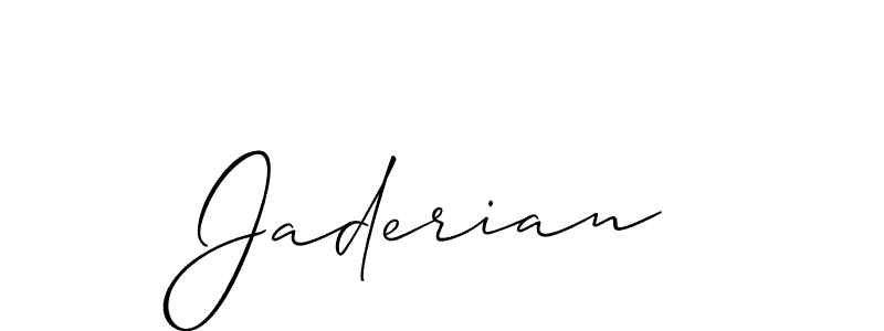 Also we have Jaderian name is the best signature style. Create professional handwritten signature collection using Allison_Script autograph style. Jaderian signature style 2 images and pictures png