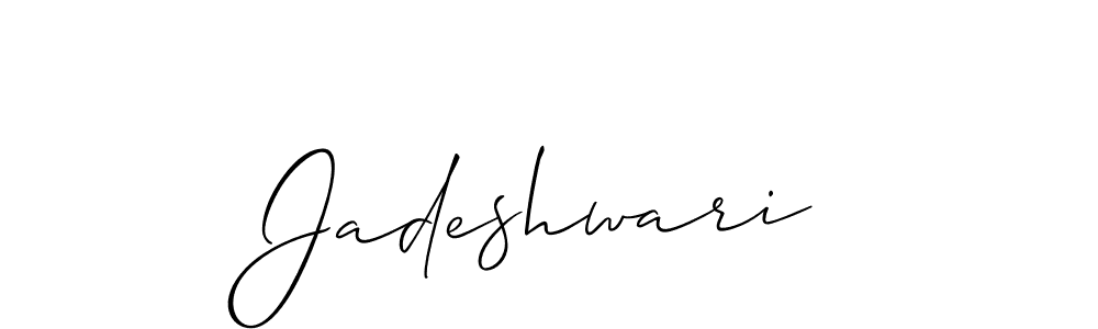 Also we have Jadeshwari name is the best signature style. Create professional handwritten signature collection using Allison_Script autograph style. Jadeshwari signature style 2 images and pictures png