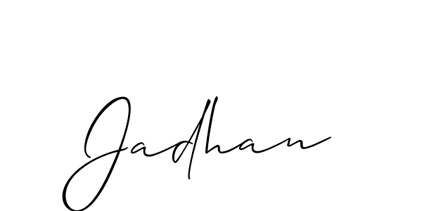 How to Draw Jadhan signature style? Allison_Script is a latest design signature styles for name Jadhan. Jadhan signature style 2 images and pictures png