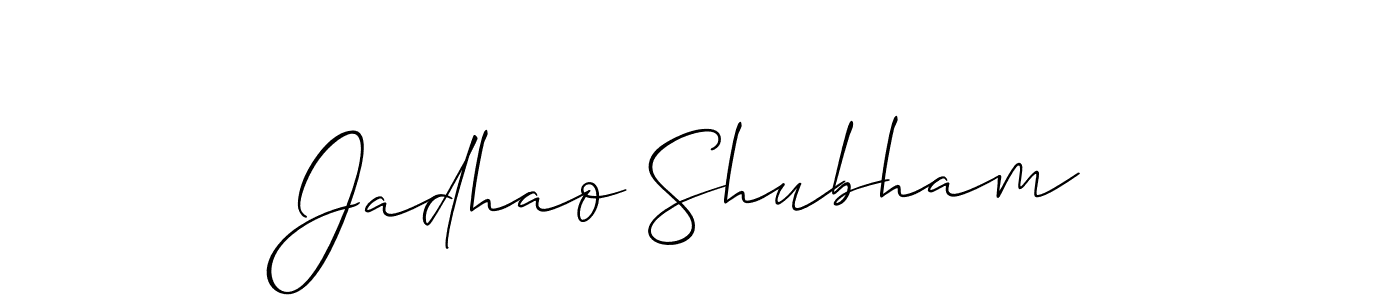 Jadhao Shubham stylish signature style. Best Handwritten Sign (Allison_Script) for my name. Handwritten Signature Collection Ideas for my name Jadhao Shubham. Jadhao Shubham signature style 2 images and pictures png