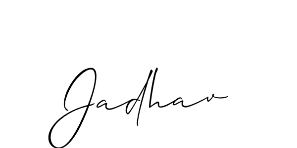Jadhav stylish signature style. Best Handwritten Sign (Allison_Script) for my name. Handwritten Signature Collection Ideas for my name Jadhav. Jadhav signature style 2 images and pictures png