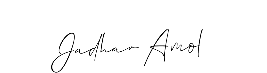 Use a signature maker to create a handwritten signature online. With this signature software, you can design (Allison_Script) your own signature for name Jadhav Amol. Jadhav Amol signature style 2 images and pictures png