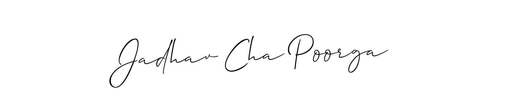 Here are the top 10 professional signature styles for the name Jadhav Cha Poorga. These are the best autograph styles you can use for your name. Jadhav Cha Poorga signature style 2 images and pictures png