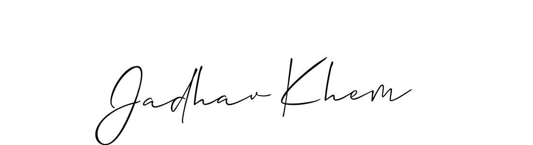 Best and Professional Signature Style for Jadhav Khem. Allison_Script Best Signature Style Collection. Jadhav Khem signature style 2 images and pictures png