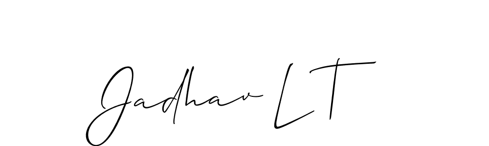 Make a beautiful signature design for name Jadhav L T. With this signature (Allison_Script) style, you can create a handwritten signature for free. Jadhav L T signature style 2 images and pictures png