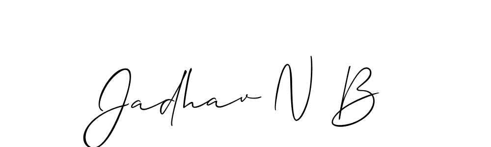 Here are the top 10 professional signature styles for the name Jadhav N B. These are the best autograph styles you can use for your name. Jadhav N B signature style 2 images and pictures png