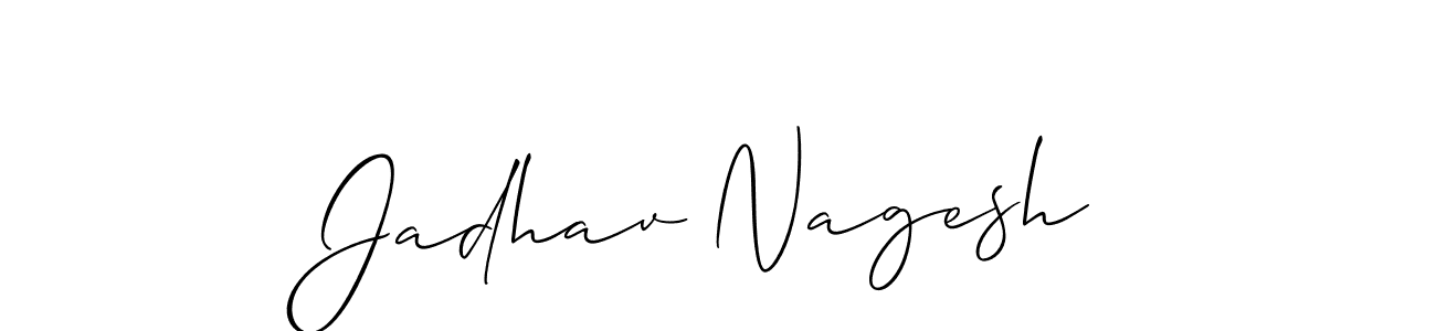 Also You can easily find your signature by using the search form. We will create Jadhav Nagesh name handwritten signature images for you free of cost using Allison_Script sign style. Jadhav Nagesh signature style 2 images and pictures png