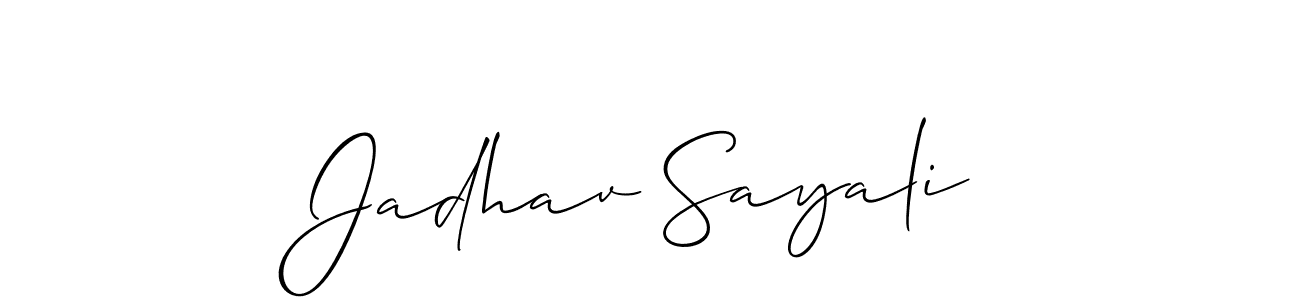 How to make Jadhav Sayali signature? Allison_Script is a professional autograph style. Create handwritten signature for Jadhav Sayali name. Jadhav Sayali signature style 2 images and pictures png