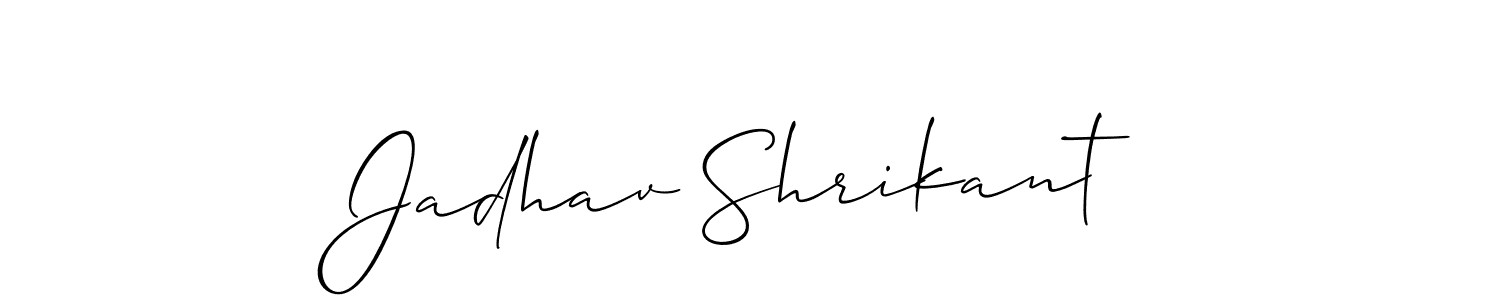 How to Draw Jadhav Shrikant signature style? Allison_Script is a latest design signature styles for name Jadhav Shrikant. Jadhav Shrikant signature style 2 images and pictures png