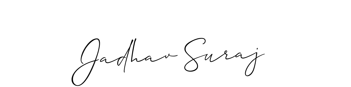 Design your own signature with our free online signature maker. With this signature software, you can create a handwritten (Allison_Script) signature for name Jadhav Suraj. Jadhav Suraj signature style 2 images and pictures png