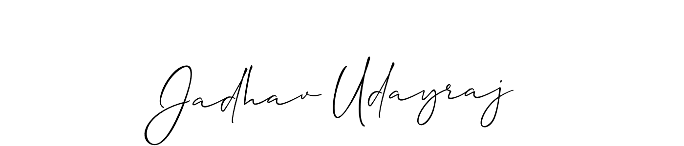 Create a beautiful signature design for name Jadhav Udayraj. With this signature (Allison_Script) fonts, you can make a handwritten signature for free. Jadhav Udayraj signature style 2 images and pictures png